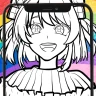 カラフル ピーチ 塗り絵 icon