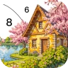Lakeside House Paint by Number icon