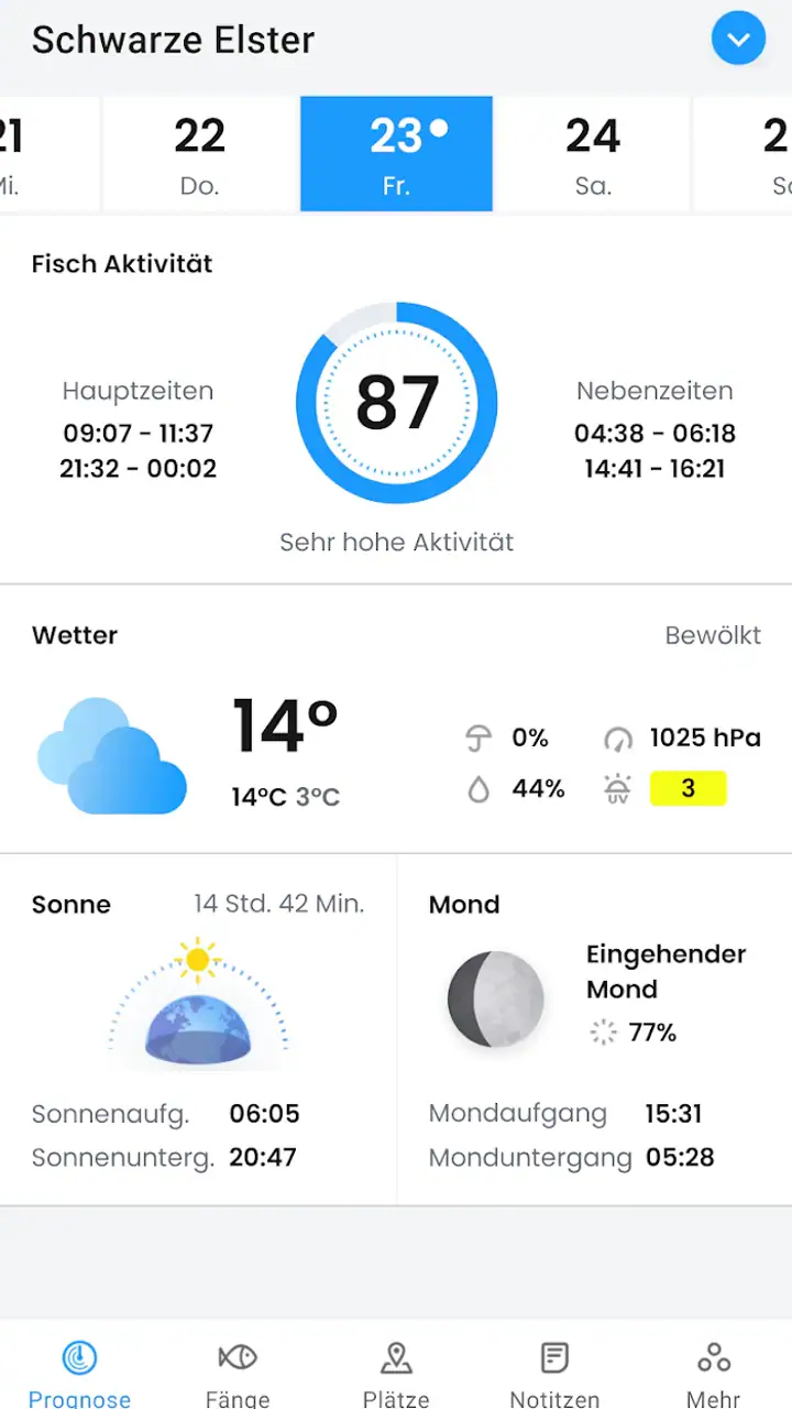 Beißindex und Angelwetter screenshot 1