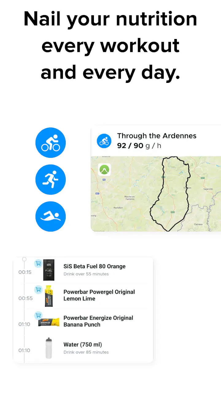 EatMyRide: Cycling Nutrition screenshot 1