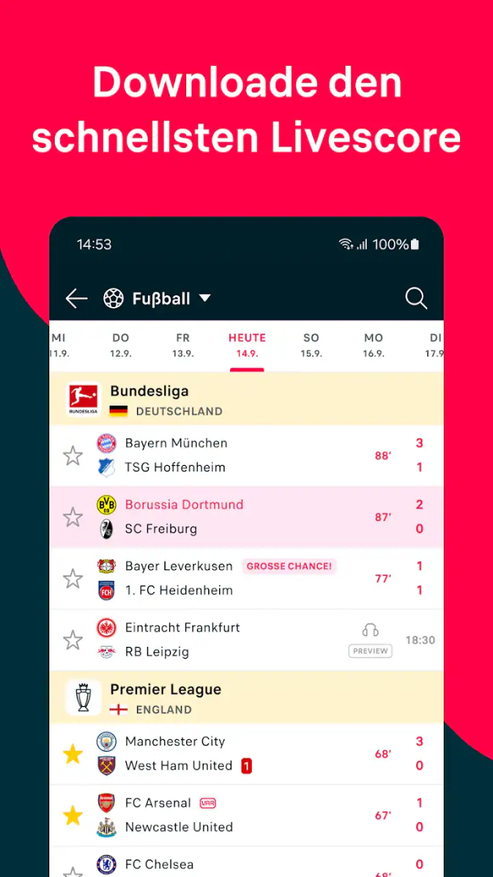 Flashscore: Ergebnisse & News screenshot 1