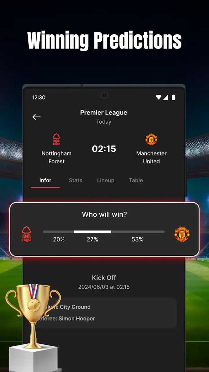 Live Score: Sports Stats screenshot 1