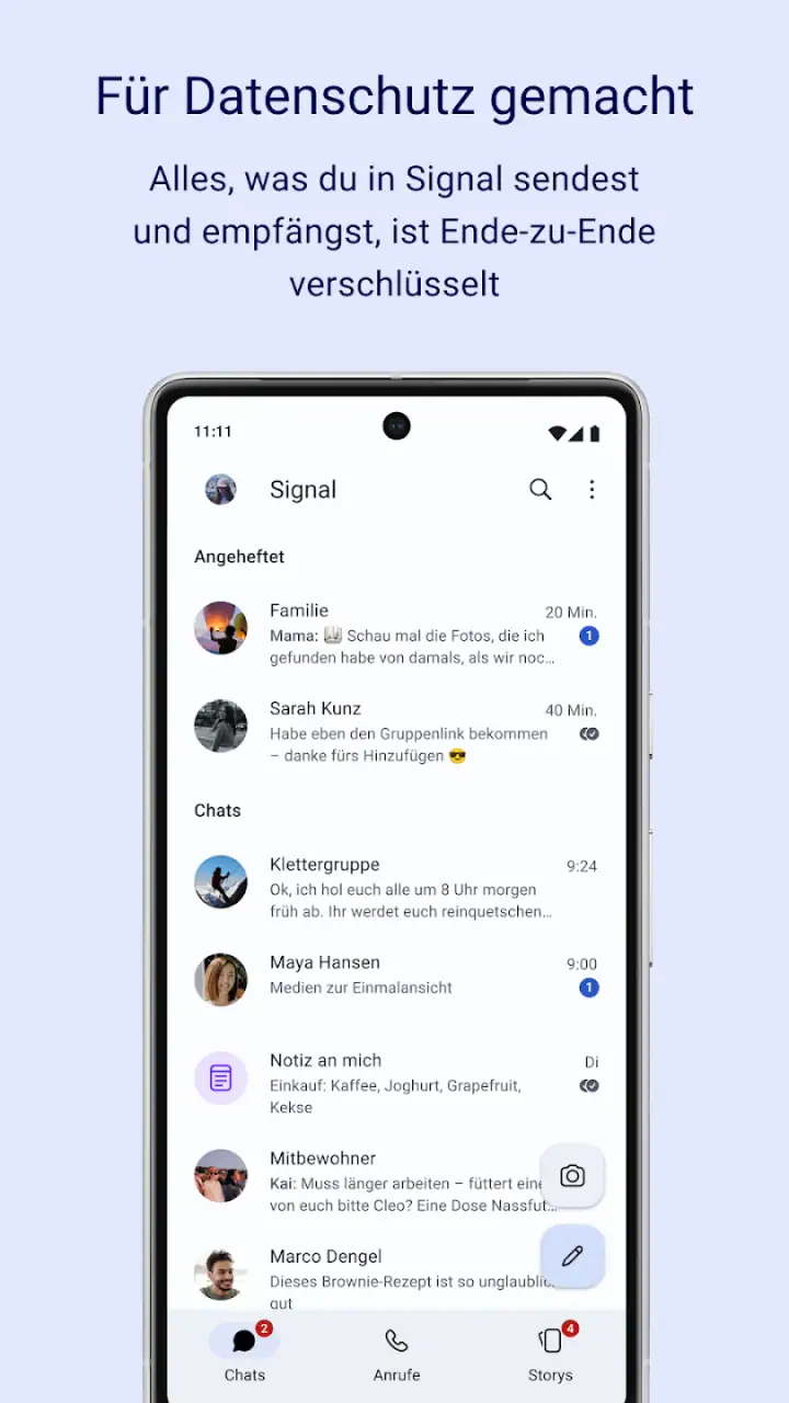 Signal – Sicherer Messenger screenshot 1