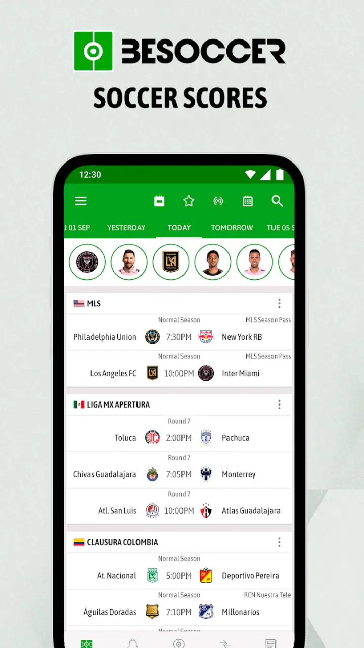 BeSoccer: Soccer Live Score screenshot 1