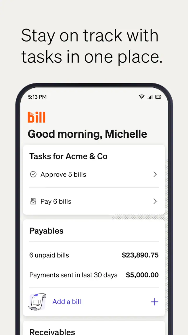 BILL AP & AR Business Payments screenshot 1