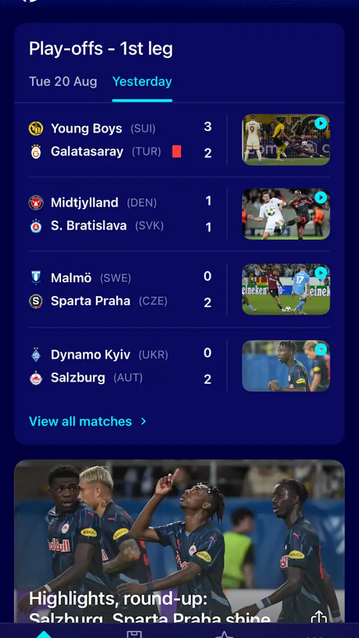 UEFA Champions League Official screenshot 1