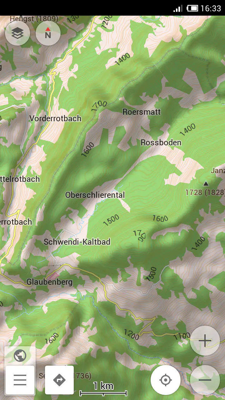 Contour lines plugin — OsmAnd screenshot 1
