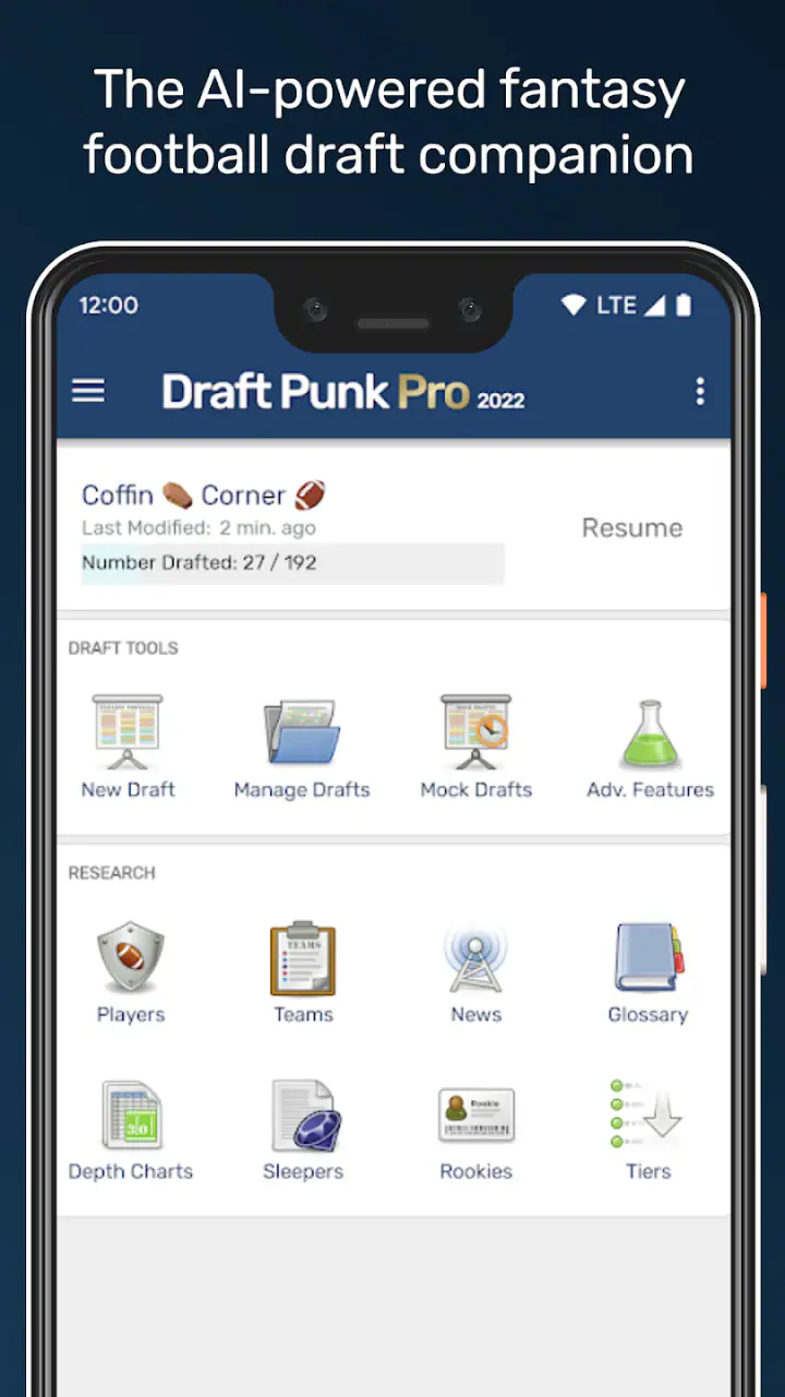 Draft Punk - Fantasy Football screenshot 1