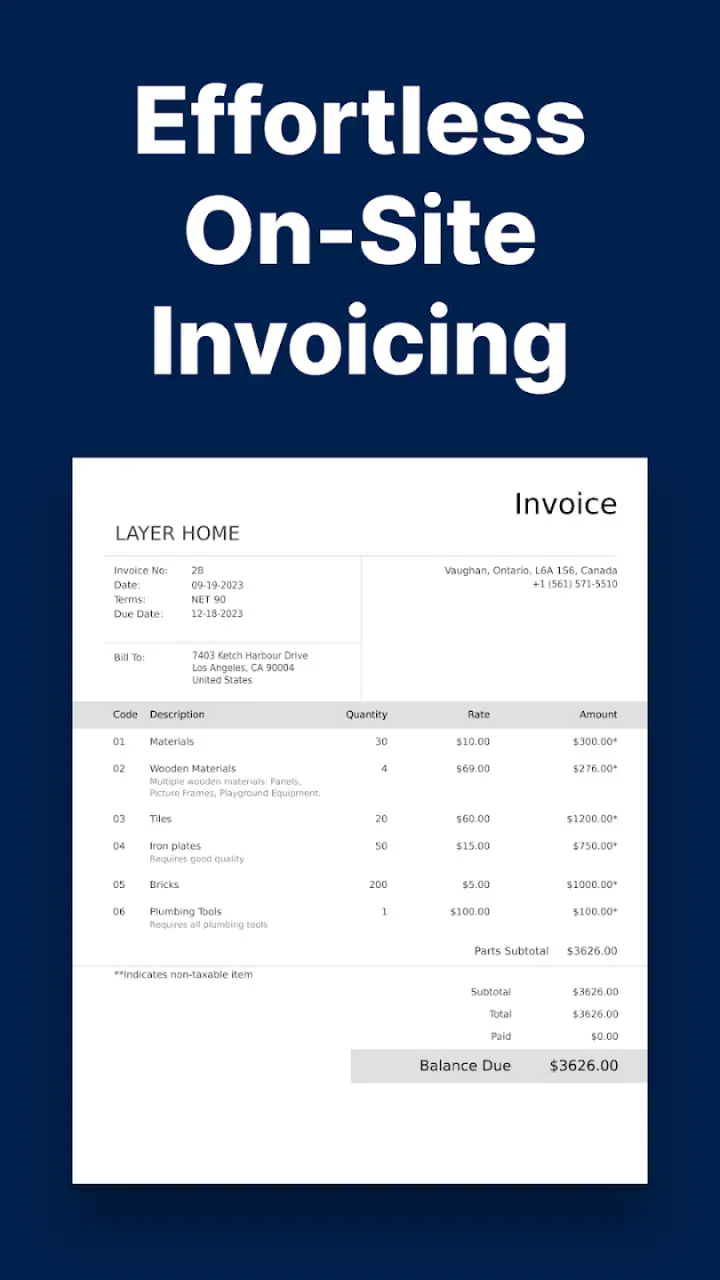 Easy Invoice & Estimates Maker screenshot 1