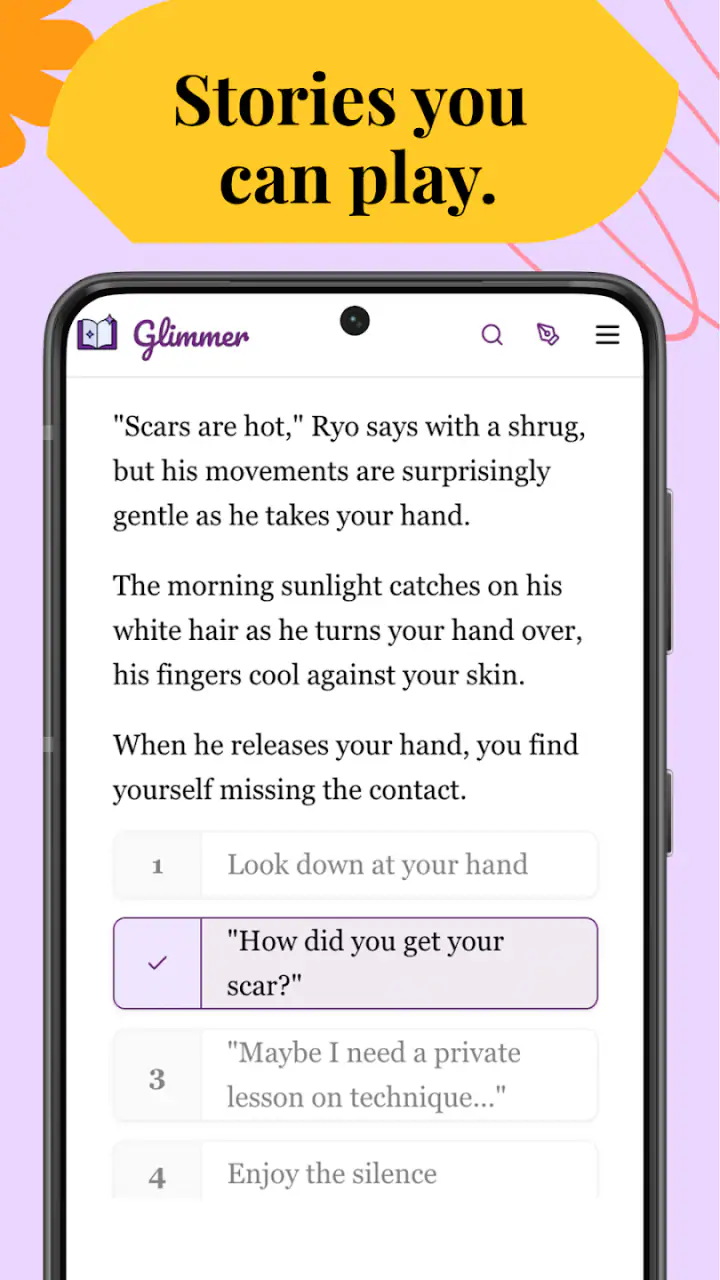 Glimmer: Interactive Fanfics screenshot 1