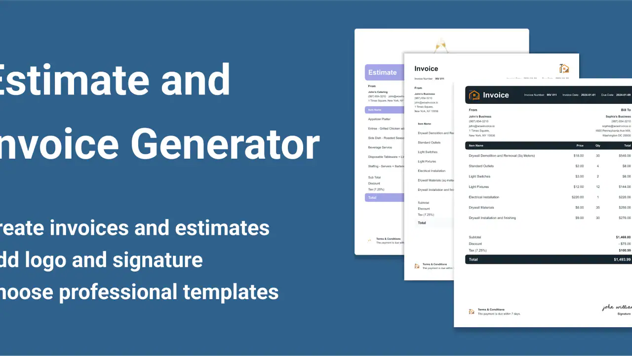 Invoice Maker & Estimate Maker screenshot 1