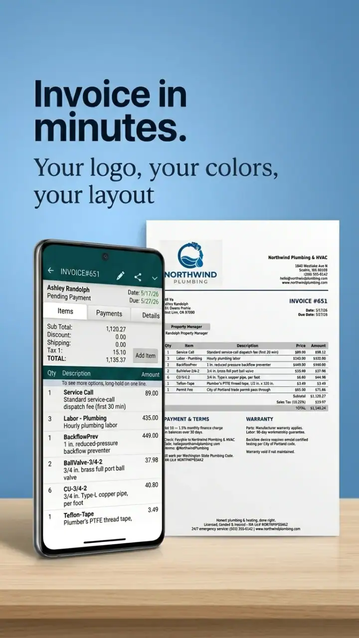 Invoice Maker - MobileBiz Pro screenshot 1