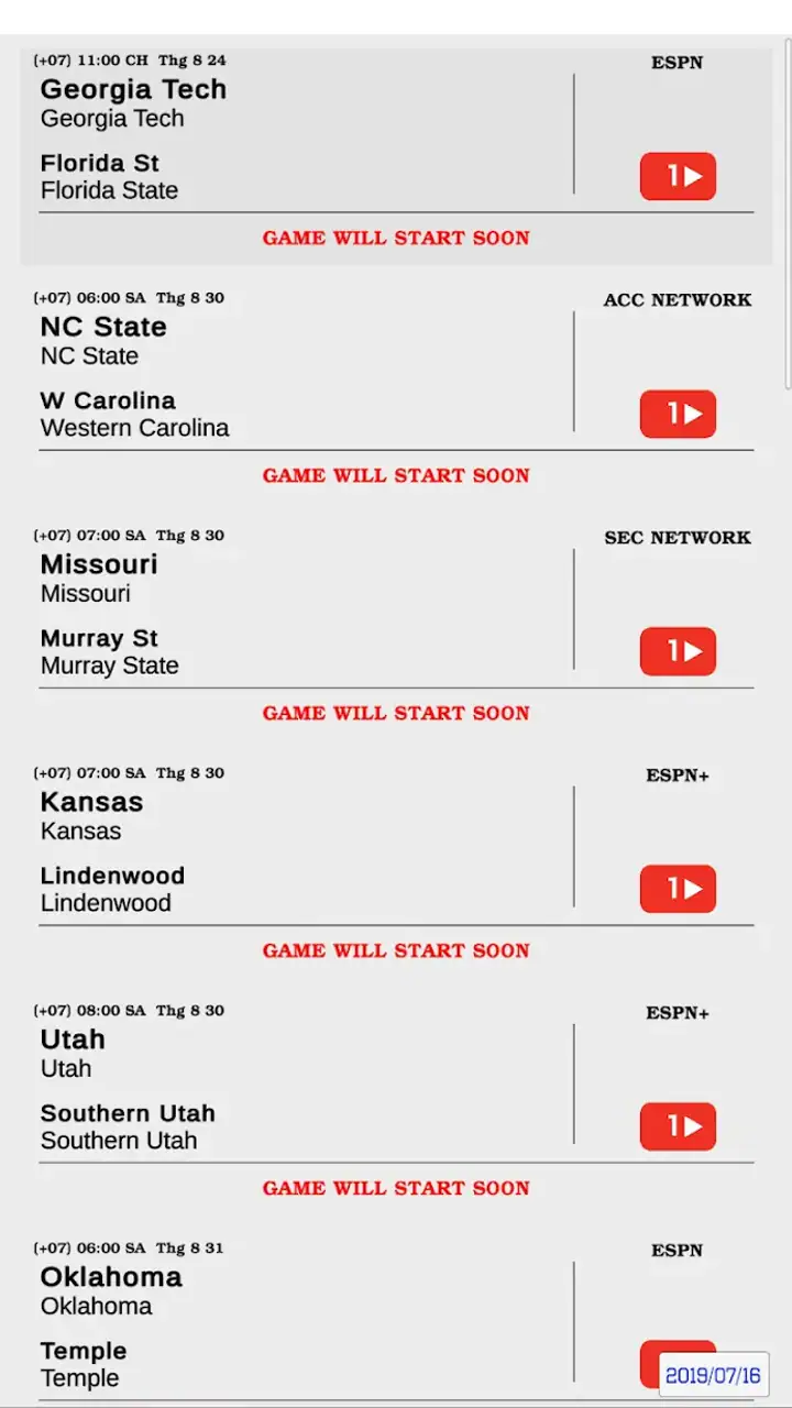 Live Sports screenshot 1