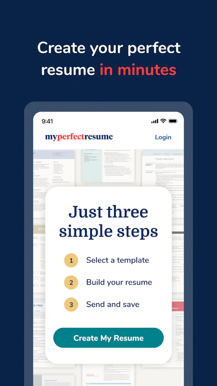 MyPerfectResume Builder screenshot 1