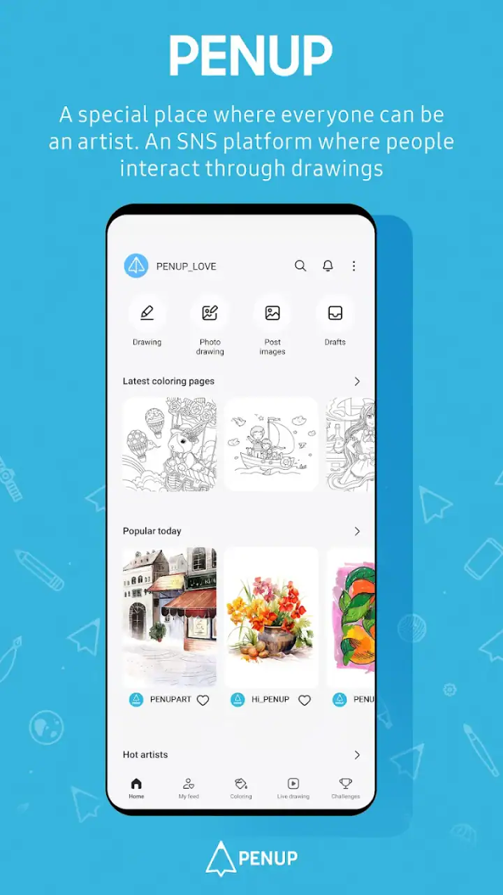 PENUP – Drawing-sharing SNS screenshot 1