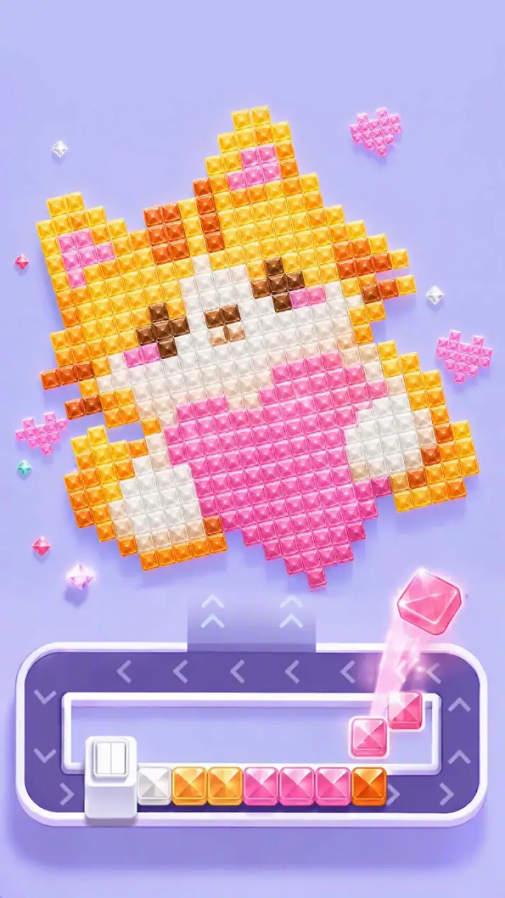 Pixel Gem Loop: Gem Coloring screenshot 1