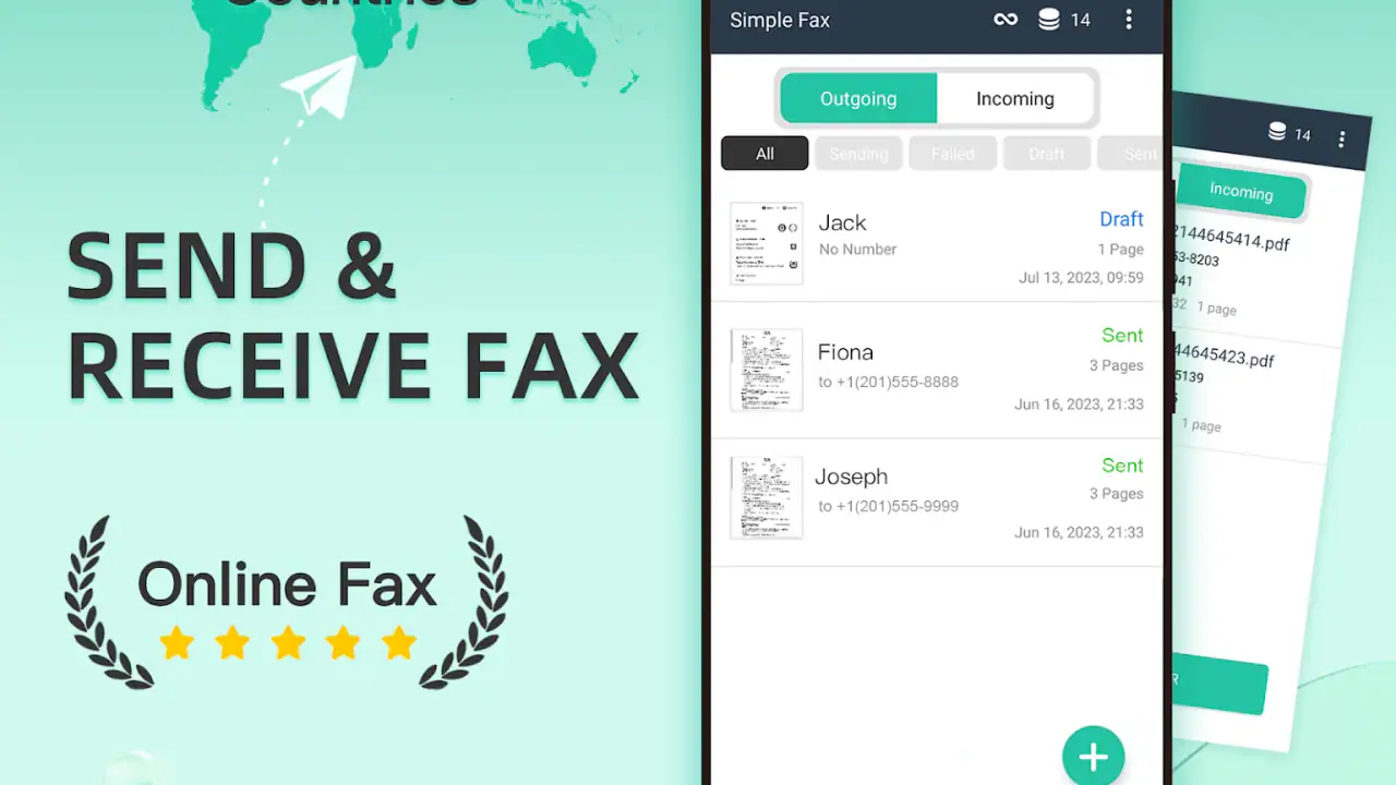 Simple Fax-Send Fax from Phone screenshot 1