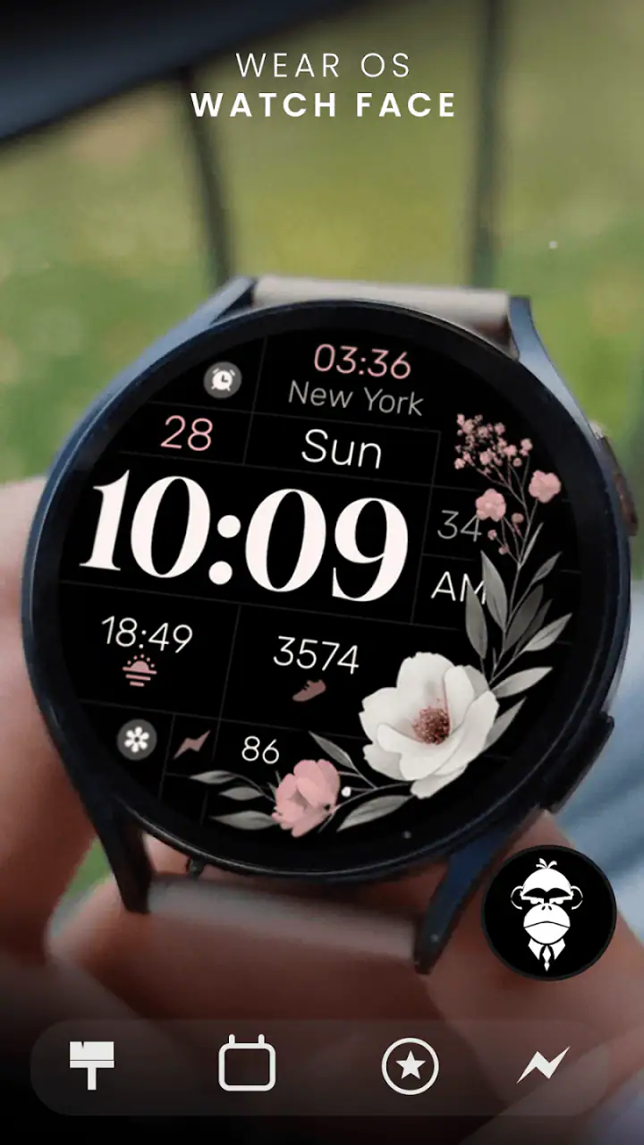 Simple Floral Watch Face screenshot 1