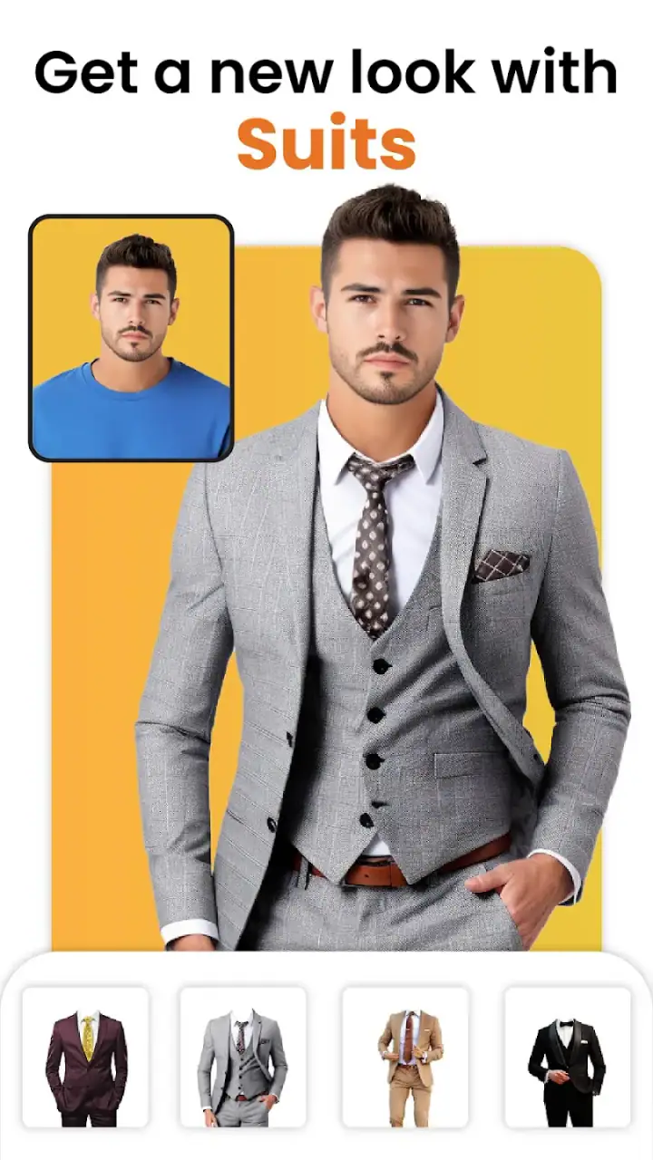Smarty Men Jacket Photo Editor screenshot 1