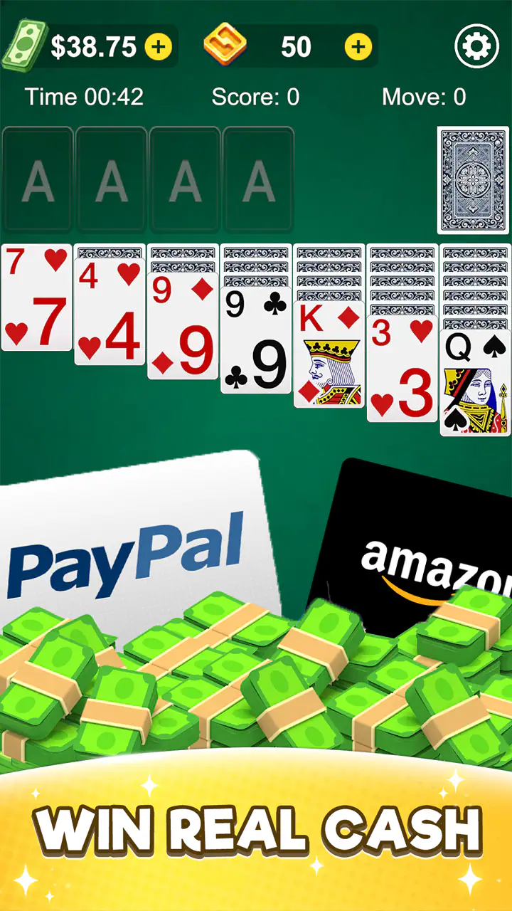 Solitaire Real Money: Win Cash screenshot 1