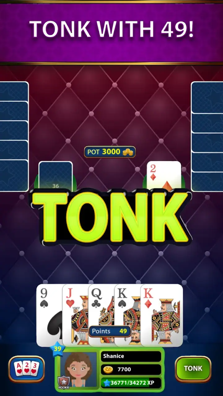 Tonk Star Classic Card Game screenshot 1