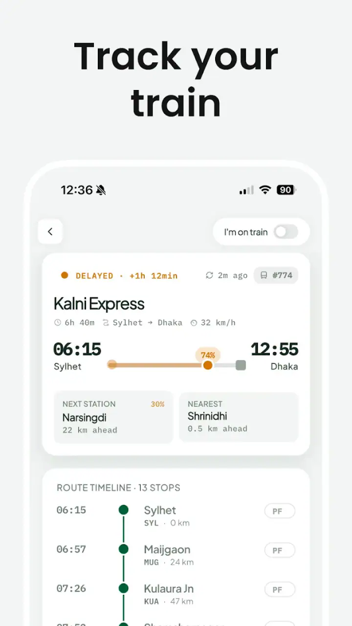 TrainKothai - BD Train Tracker screenshot 1