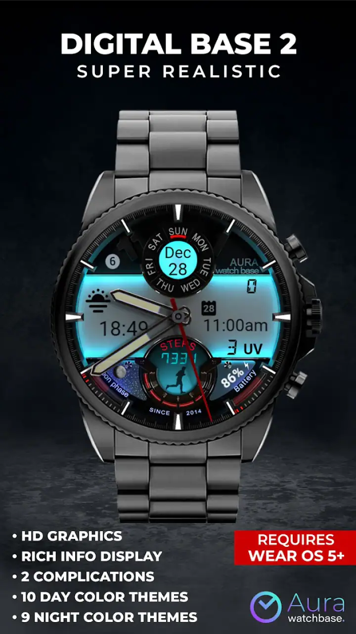 WB Digital Base 2 Watch Face screenshot 1