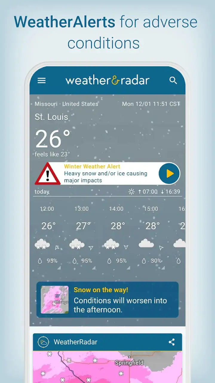 Weather & Radar - Storm radar screenshot 1
