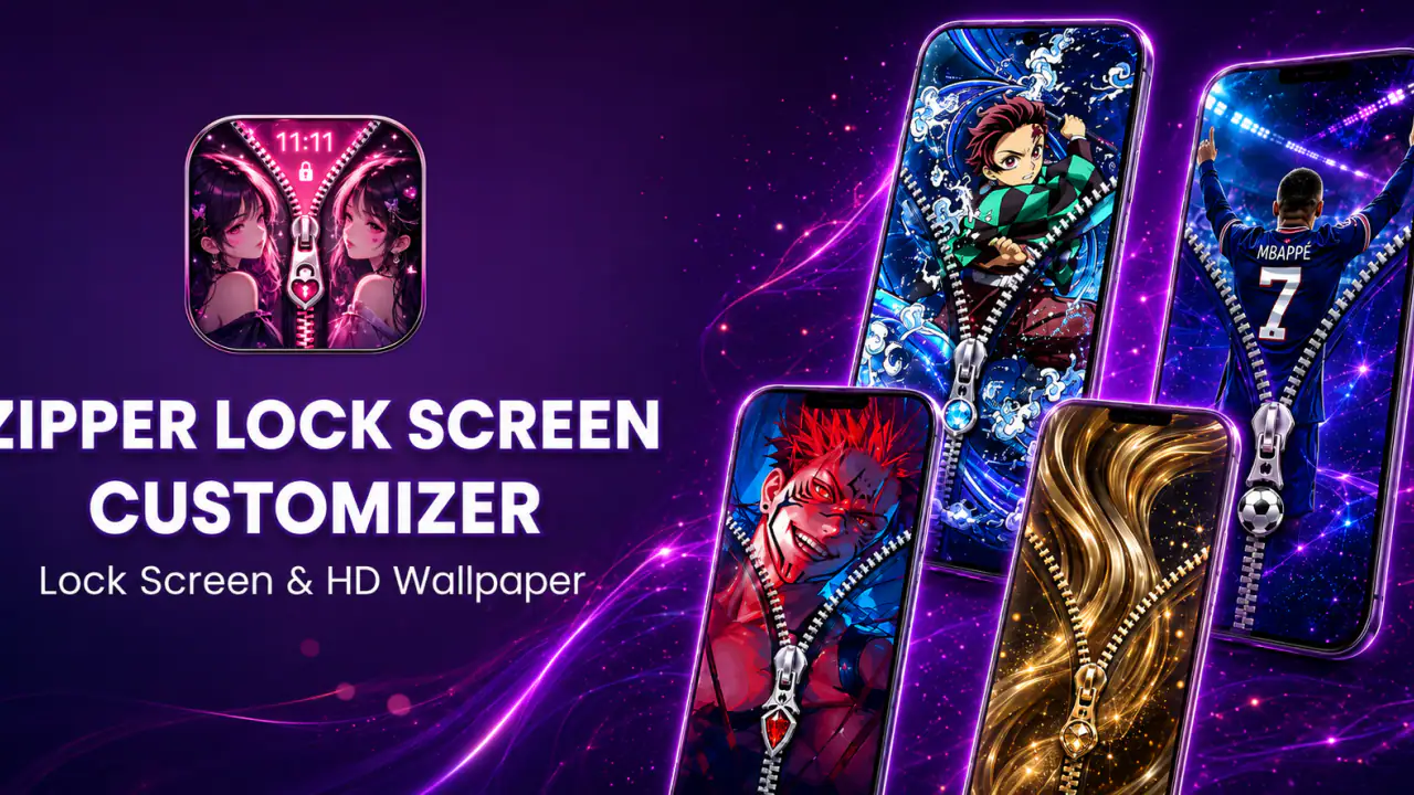 Zipper Lock Screen Customizer screenshot 1