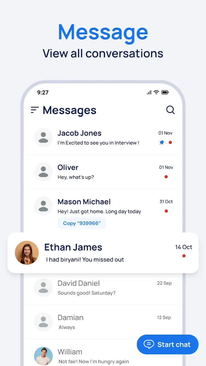 Messages screenshot 1